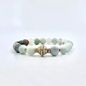 Stacking amazonite beaded bracelet